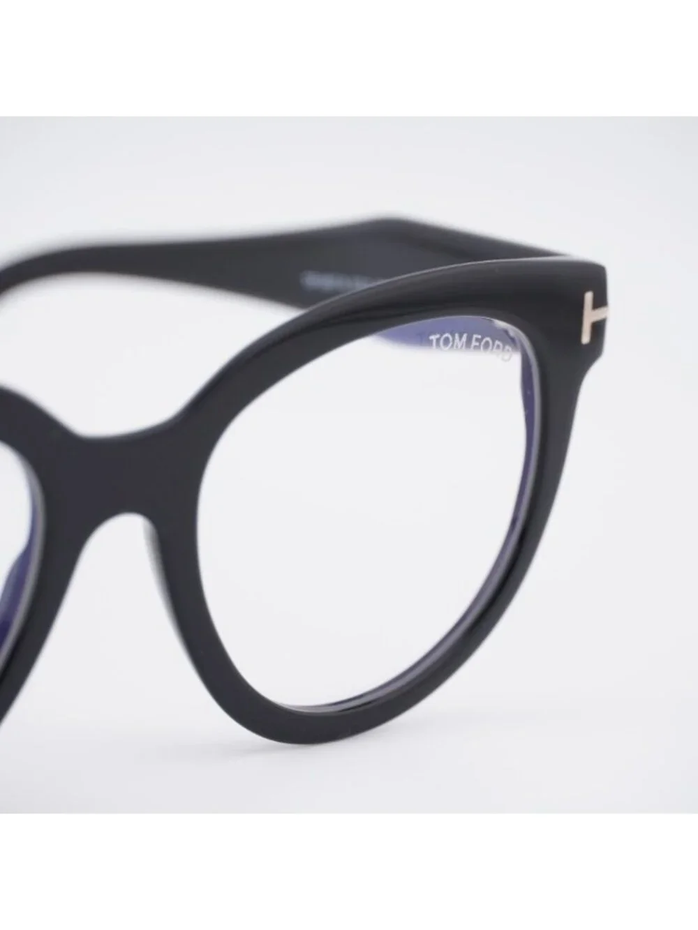 Tom Ford FT5987-B 001 Eyeglasses Black 52mm Round Frame, Blue Light Block